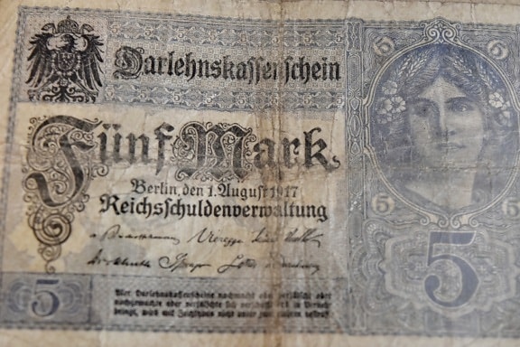 novčanica, Njemačka, stari stil, papir, tekst, stari, arhitektura, umjetnost, starinsko, ispis