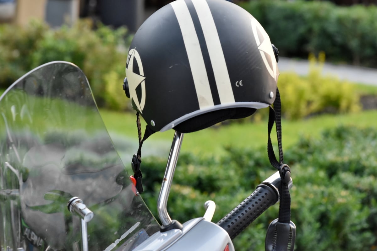 capacete, proteção, segurança, para-brisa, ao ar livre, Verão, lazer, recreação, natureza, jardim