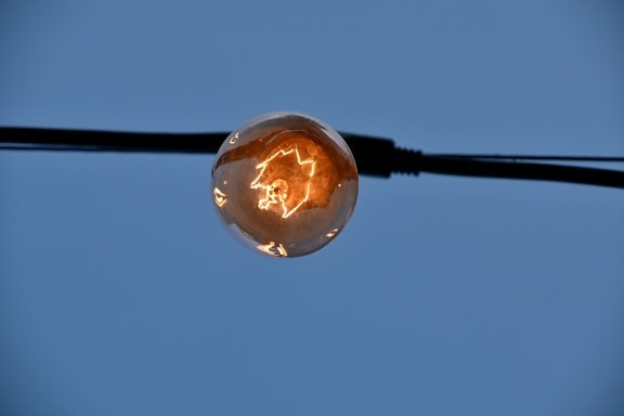 glass, light bulb, voltage, wire, daylight, detail, details, electricity, energy, illuminated