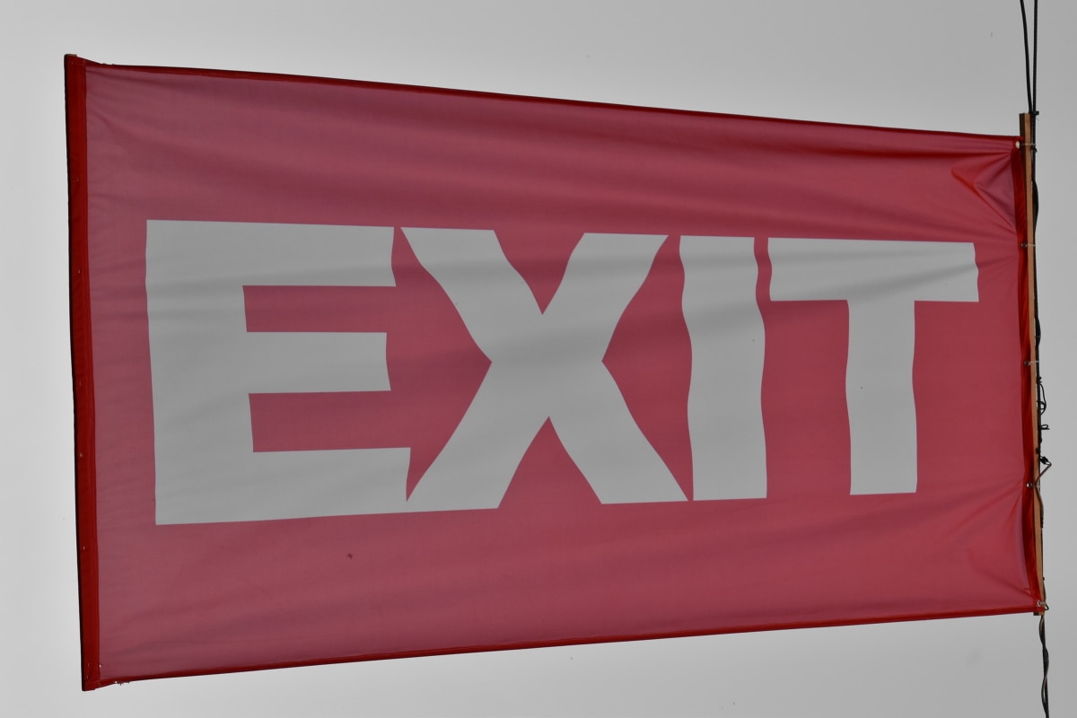 exit, 記号, フラグ, エンブレム, 風, 記号, バナー, アルファベット, キャンバス, 詳細