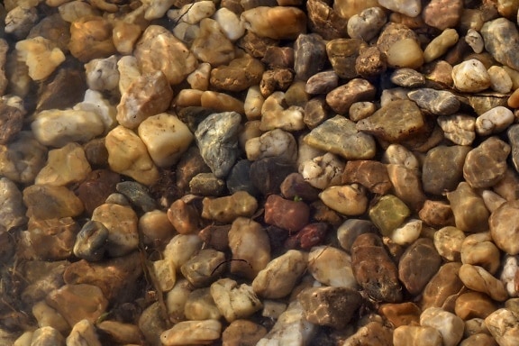 riverbank, transparent, underwater, smooth, rock, stone, nature, boulder, gravel, texture