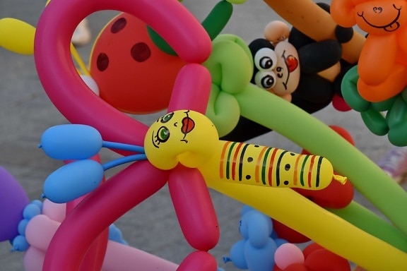 풍선, 다채로운, 재미, 수 제, 재미, 다채로운, 플라스틱, 장난감, 놀이터, 예술