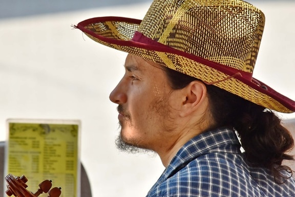 chapéu, homem, mexicano, México, retrato, vestuário, vaqueiro, pessoas, palha, ao ar livre