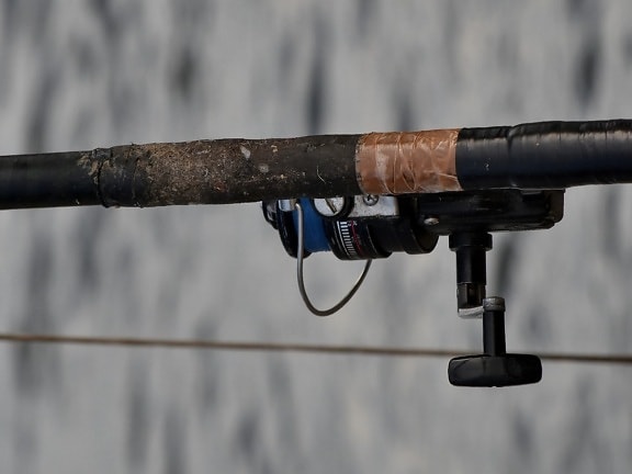 detail, fishing gear, fishing rod, object, instrument, equipment, steel, sport, outdoors, wire