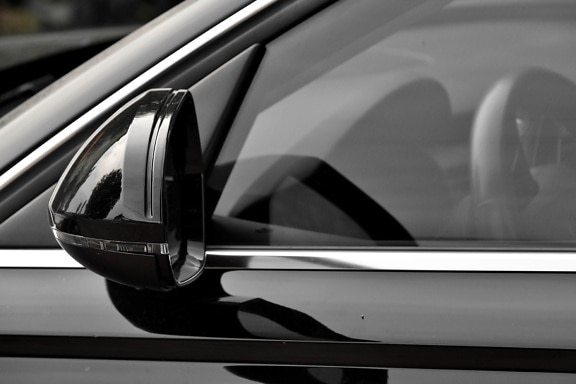 preto e branco, carro, elegante, glass, espelho, reflexão, estilo, automotivo, veículo, preto e branco