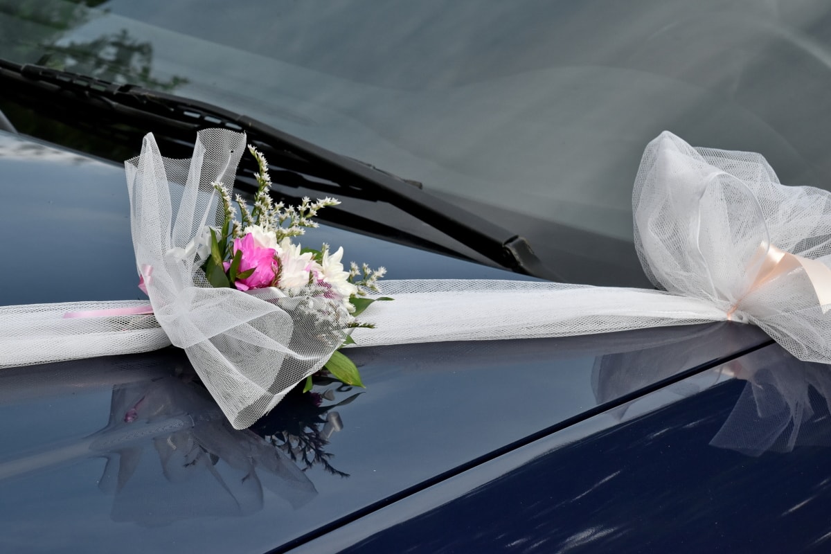 Церемония, Свадьба, лобовое стекло, любовь, брак, автомобиль, цветок, участие, Природа, Романтика