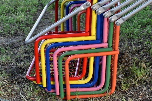 colourful, colours, stainless steel, chair, seat, playground, color, equipment, plastic, swing