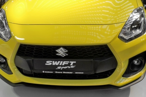 Suzuki swift, headlight, hood, small, car, vehicle, automotive, luxury, fast, wheel, style