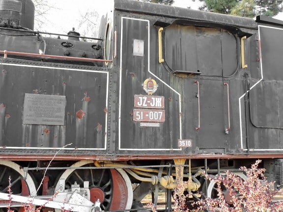 abandoned, steam engine, steam locomotive, wagon, transportation, locomotive, railway, train, vehicle, engine