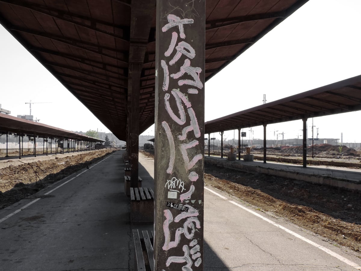 basura, Graffiti, estación de tren, reconstrucción, socialismo, Carretera, calle, arquitectura, al aire libre, ferrocarril de