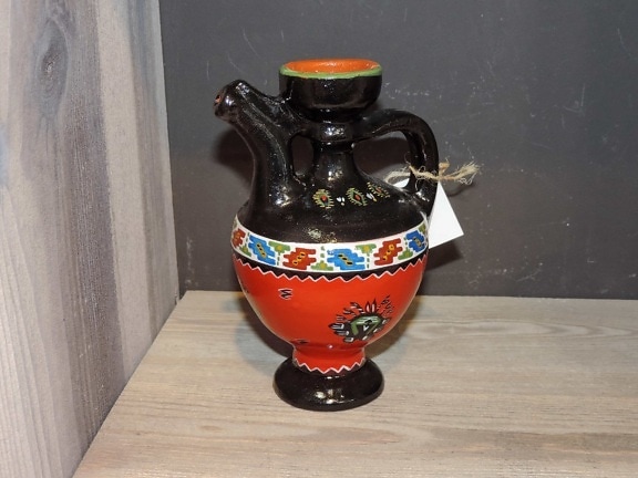 loza de barro, hecho a mano, ornamento de, lanzador, envase, florero de, cerámica, arte, tradicional, Color