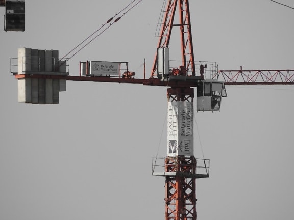 konstruksjon, prosjektering, høy, maskiner, Crane, enheten, tårnet, industriell, industri, stål
