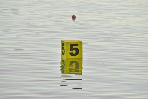box, floating, number, water, reflection, nature, summer, outdoors, wet, horizontal