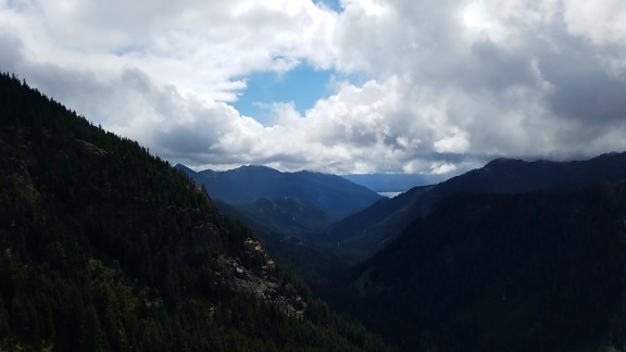 Alpine, blauwe hemel, bewolkt, berghelling, nationaal park, vallei, wildernis, Bergen, natuur, bereik