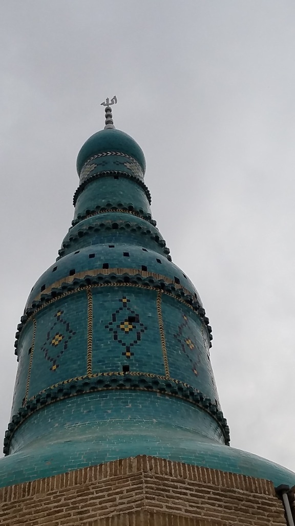 Arabesque, Orientální, ornament, perspektiva, dlaždice, věž, uctívání, budova, svatyně, struktura