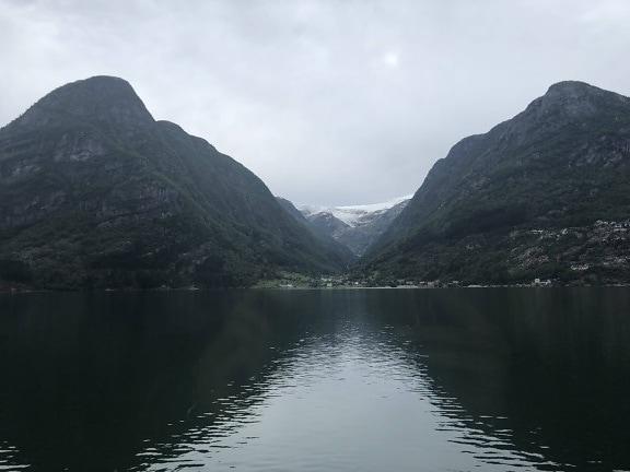 reflectie, vallei, water, landschap, Bergen, bekken, meer, berg, bereik, natuur