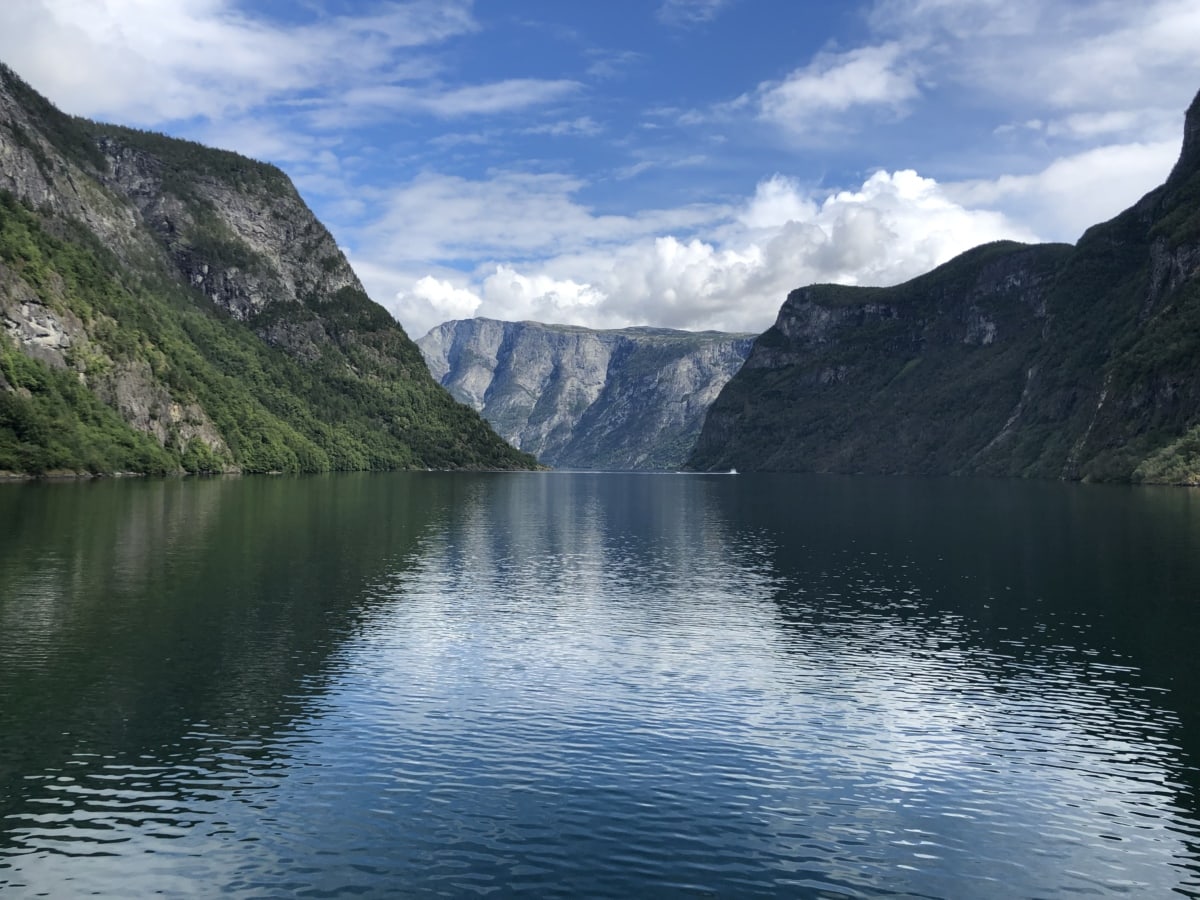 mooie, horizon, lakeside, bergtop, nationaal park, meer, water, berg, landschap, Bergen