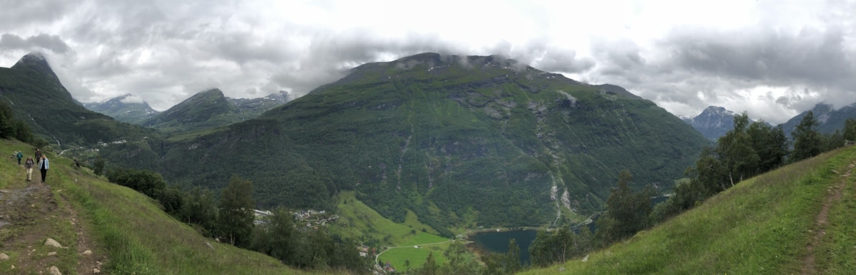 Hochland, Wanderer, Wandern, Bergsteiger, Bergsteigen, Bergspitze, Berge, Knoll, Berg, Landschaft