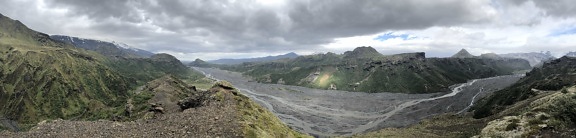 Gletscher, Landschaft, Panorama, Tal, Hochland, Berg, Natur, im freien, Wanderung, Rock