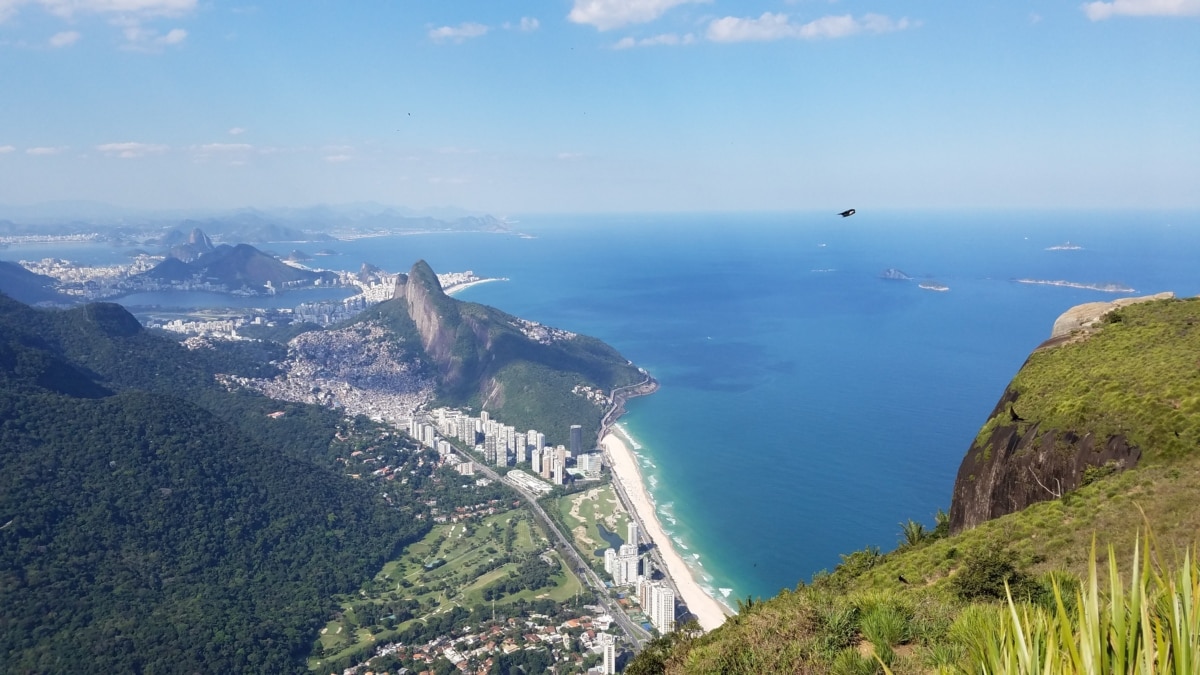 zaljev, plaža, gradski pejzaž, centar grada, otok, krajolik, Rio de Janeiro, more, obale, voda