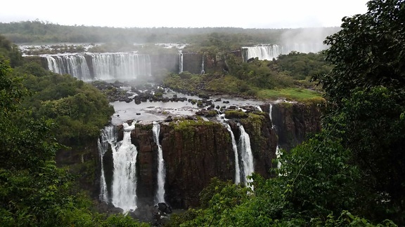 cachoeira, água, paisagem, Rio, rocha, cascata, natureza, ao ar livre, fluxo, selva