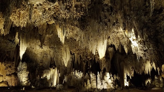 jeskyně, temnota, geologie, osvětlení, majestátní, krajina, uvnitř, vápenec, tunelové propojení, tmavý