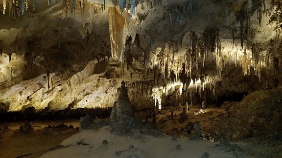 cave, landscape, majestic, underground, limestone, rock, exploration, light, geology, tunnel
