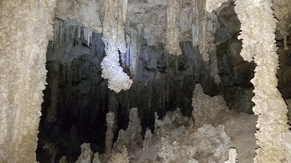 caverna, escuridão, exploração, Geologia, arenito, desfiladeiro, pedra calcária, rocha, cristal, parede