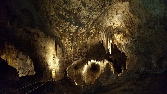 darkness, deep, underground, limestone, rock, tunnel, cave, dark, geology, light