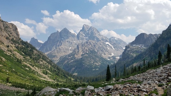 alpin, belle photo, Glacier, Parc national, roches, vallée de, montagnes, paysage, gamme, neige