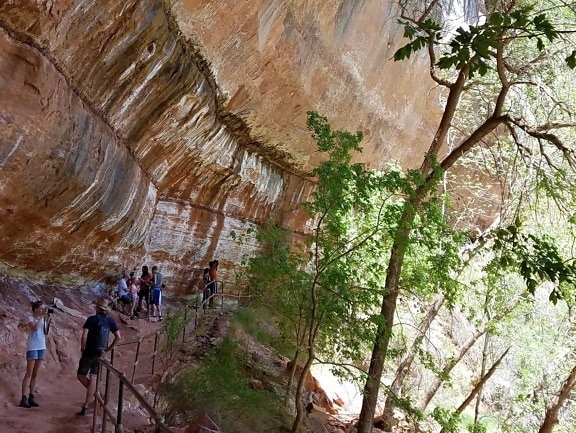 攀爬, 甜点, 峡谷, 山, 岩石, 树, 景观, 性质, 洞穴, 公园