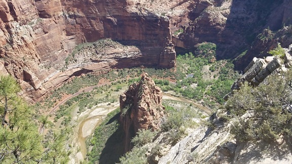 canyon, klif, droge seizoen, rotsachtige rivier, landschap, natuur, rots, berg, vallei, schilderachtige