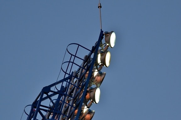 reflector, tower, industry, equipment, steel, high, light, technology, carousel, urban