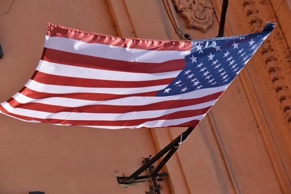Amerika Serikat, bendera, Angin, Lambang, patriotisme, demokrasi, di luar rumah, arsitektur, bangunan, negara