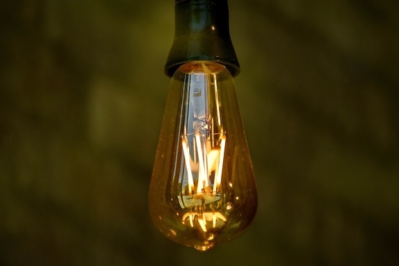 красиво изображение, лампа, електрическа крушка, Тел, стъкло, осветени, светлина, светъл, блестящ, на открито