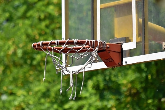 quadra de basquete, rede, ao ar livre, cesta, Web, Verão, equipamentos, natureza, basquete, recreação