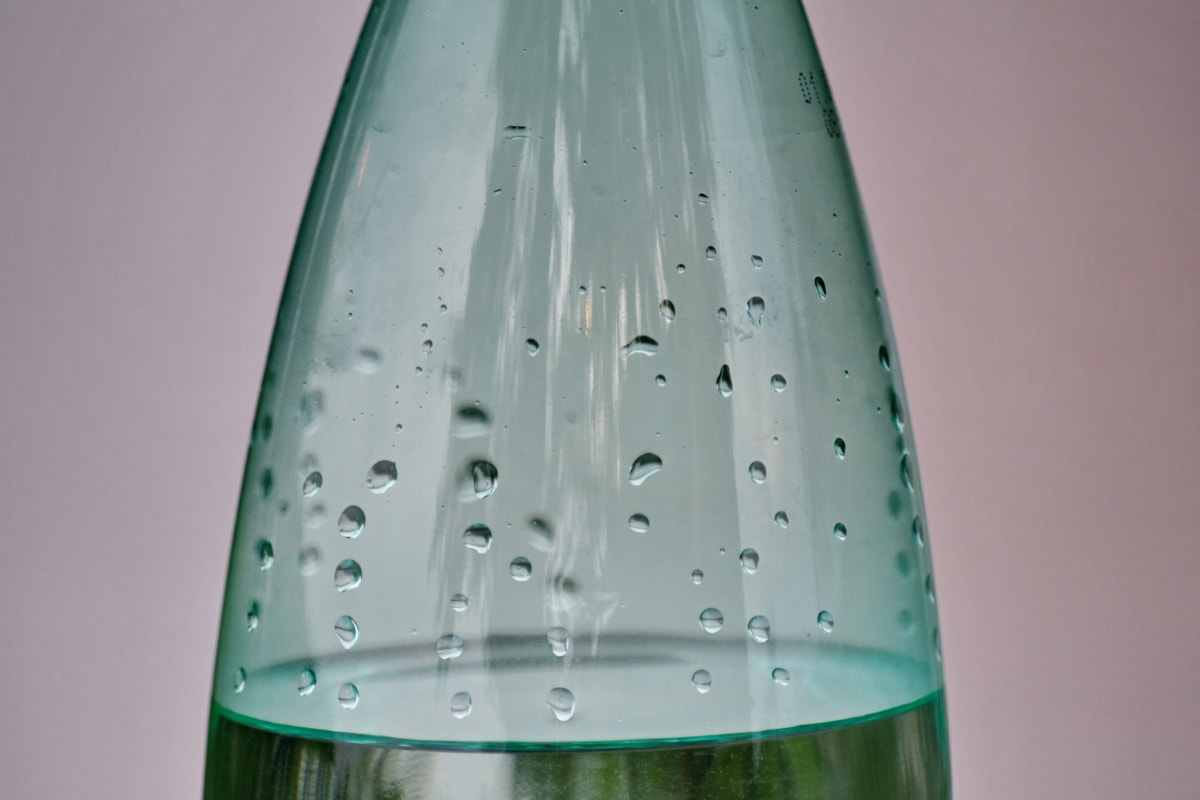 вода в бутылках, пресная вода, зеленый, бутылка, стекло, мокрый, жидкость, пузырь, напиток, Бирюза