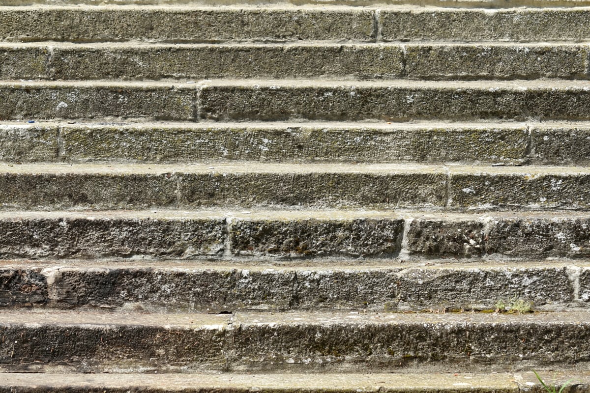 escadas, padrão, superfície, velho, pedra, textura, parede, cimento, áspero, plano de fundo