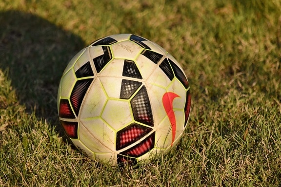 топка, играта, футболна топка, трева, футбол, кожа, футбол, спорт, поле, отдих