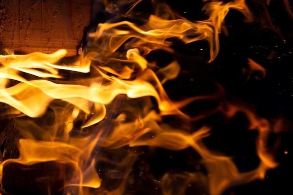 Gravure, charbon de bois, allumage, chaud, bois de chauffage, brûler, feu, chaleur, cheminée, flamme