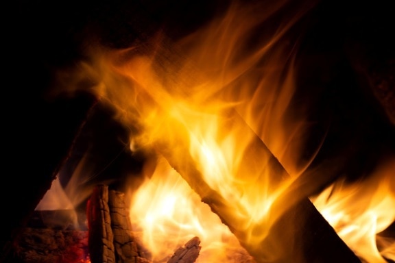 燃烧, 篝火, 壁炉, 晚上, 夜间, 危险, 消防, 热, 篝火, 热