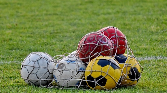 зелена трева, футболна топка, програма за обучение, футбол, кожа, трева, играта, спорт, футбол, топка