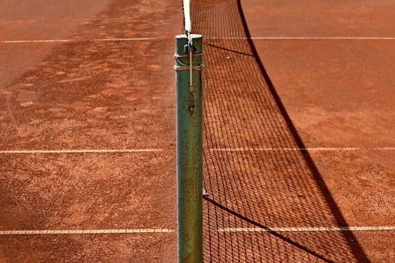 fence, fence line, network, tennis, tennis court, ground, empty, sport, recreation, racket