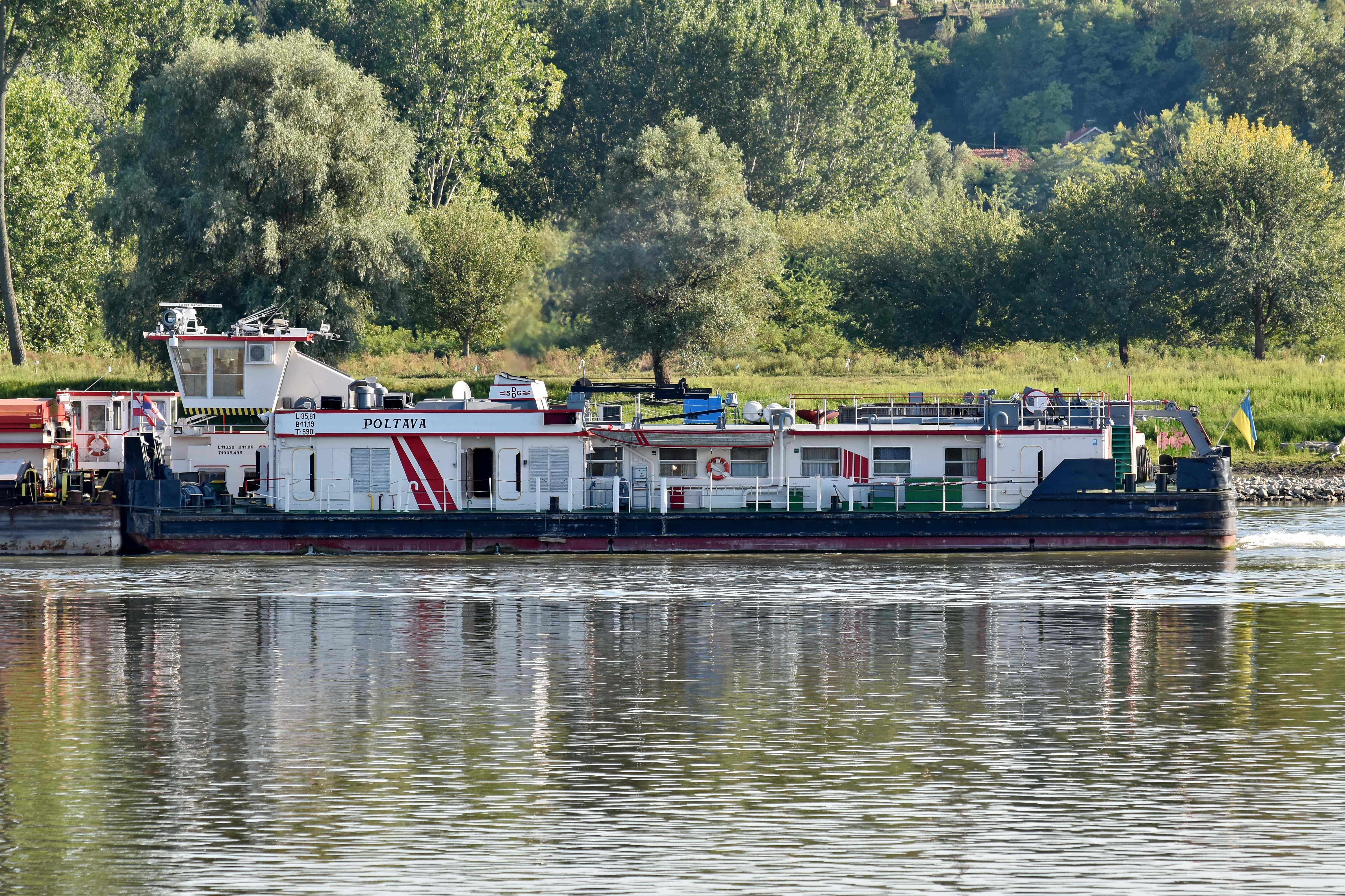 Free picture: barge, cargo, cargo ship, riverbank, river, water, boat ...