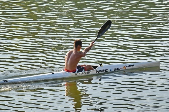 运动员, 独木舟, 冠军, 体力活动, 种族, 体育, 水, 桨, 桨, 竞争