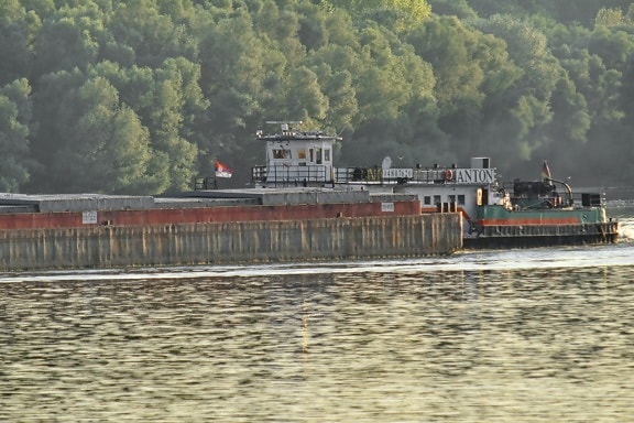 cargo, cargo ship, shipment, water, river, device, vehicle, industry, boat, outdoors