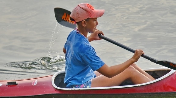 canoeing, championship, childhood, hat, oar, paddle, water, boat, canoe, kayak