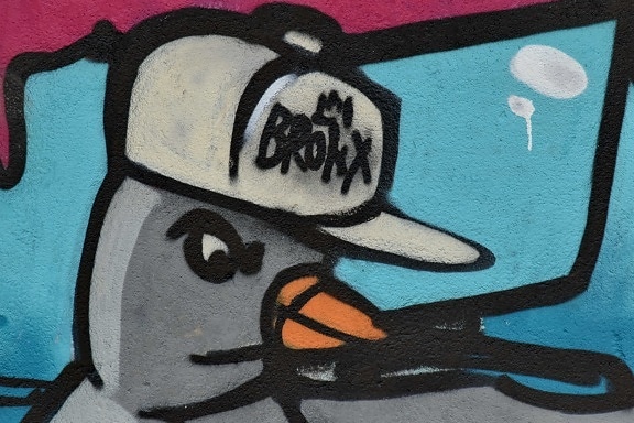 bird, graffiti, art, creativity, decoration, design, graphic, illustration, mural, old