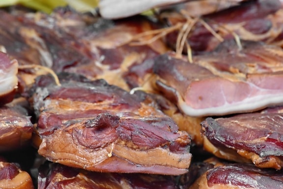 Bacon, kolesterol, lezat, lemak, daging, buatan tangan, daging, organik, daging babi, daging sapi