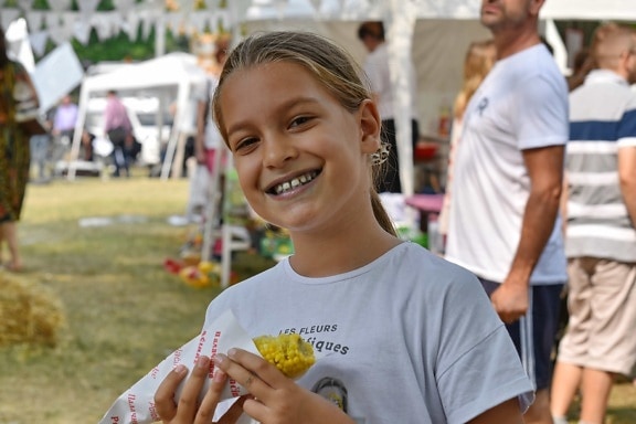 carnival, corn, eating, festival, happiness, pretty girl, people, street, portrait, child